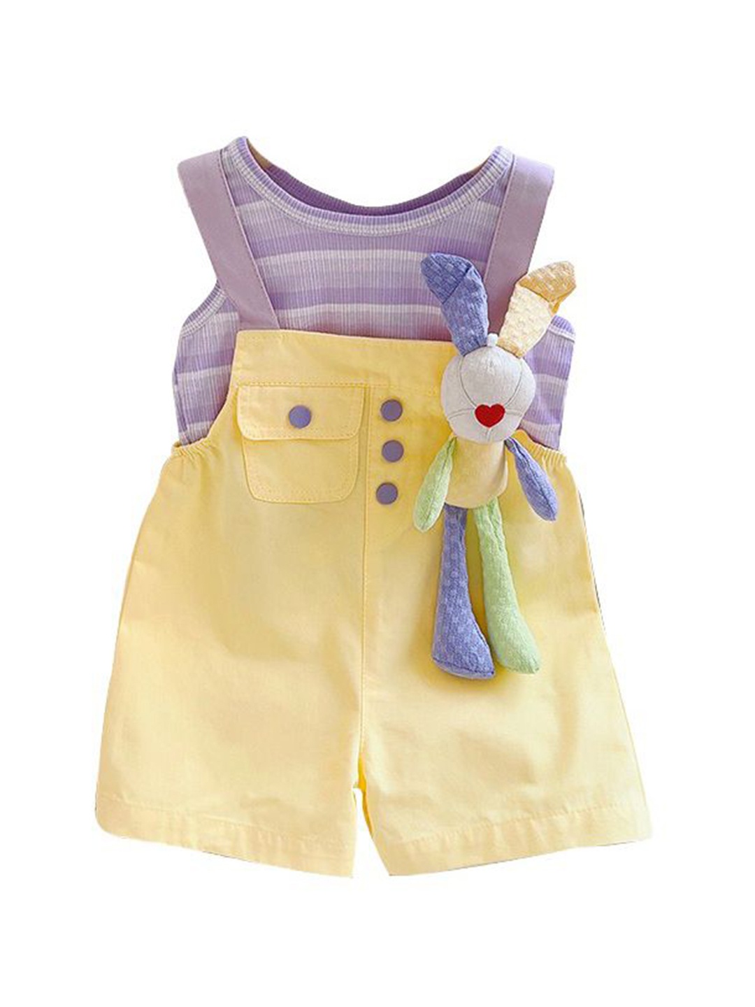 

StyleCast x Revolte Girls Sleeveless Pure Cotton Top with Shorts, Yellow