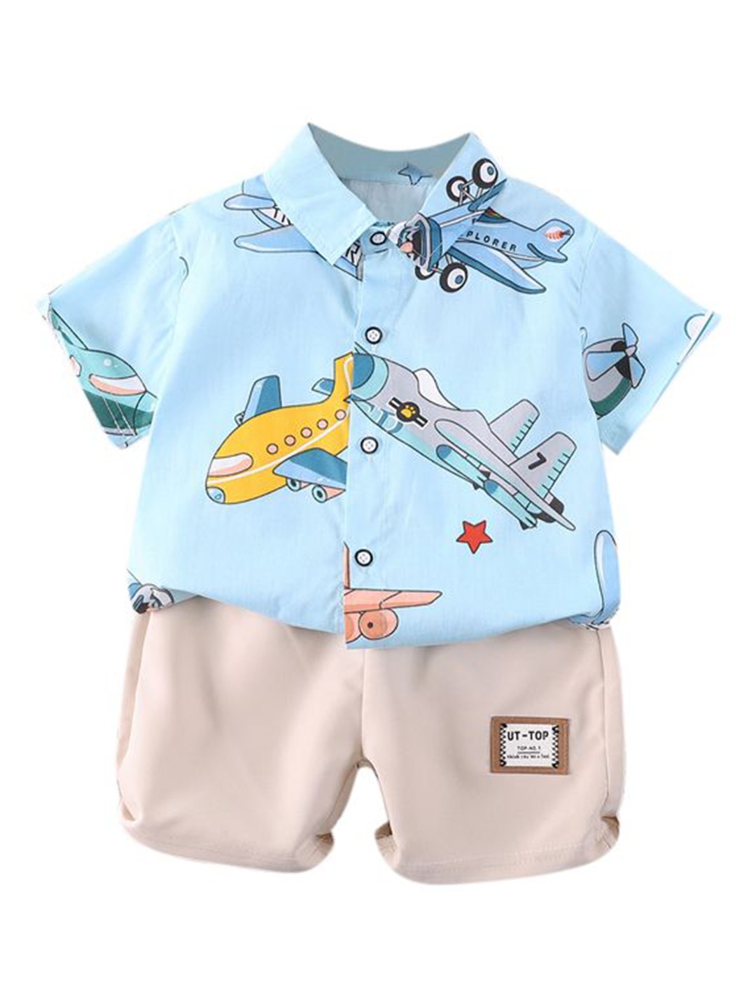 

StyleCast x Revolte Boys Printed Shirt with Shorts, Blue