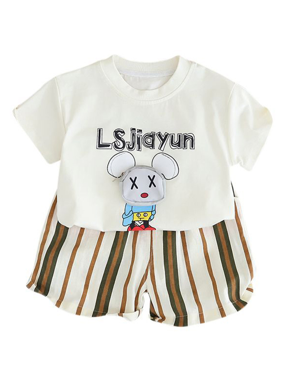 

StyleCast x Revolte Boys Printed T-shirt With Short, White