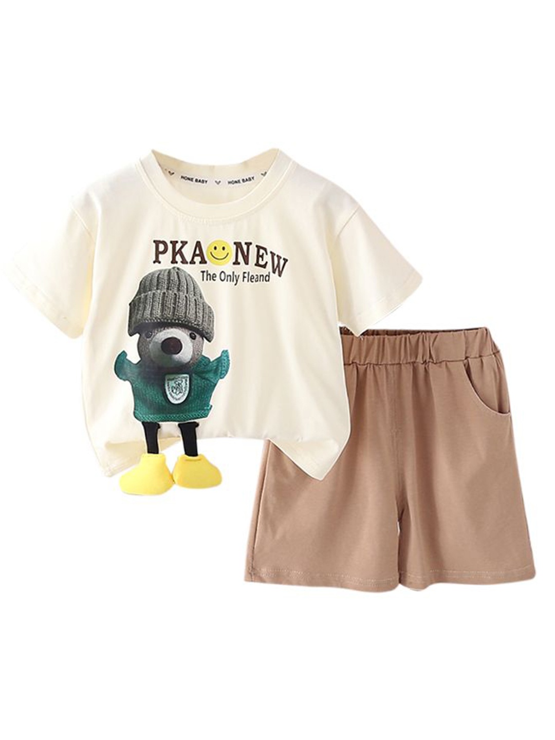 

StyleCast x Revolte Boys Printed T-shirt with Shorts, Beige