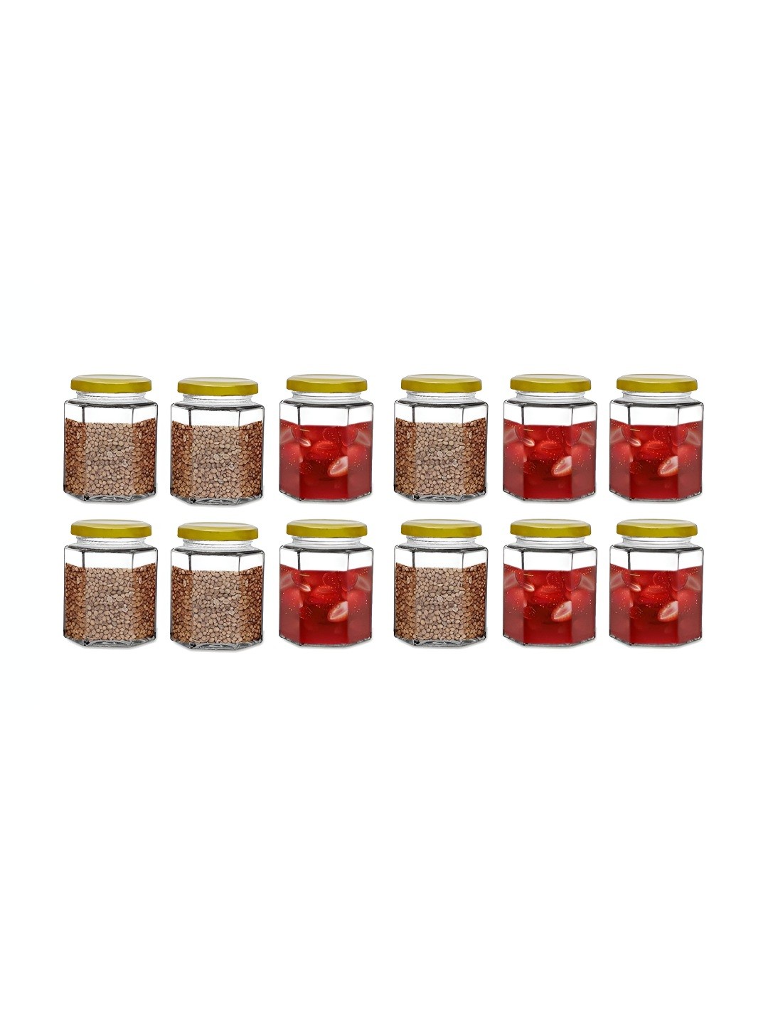 

tyche enterprises Transparent 12 Pieces Glass Food Containers 250ml Each
