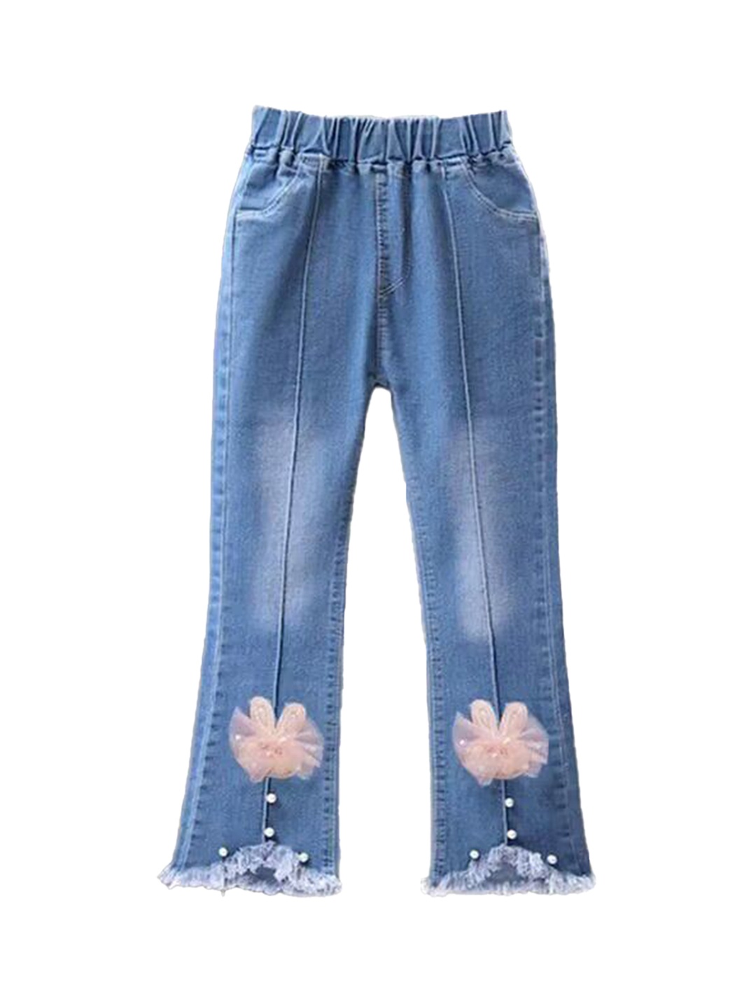 

StyleCast x Revolte Girls Mid-Rise Clean Look No Fade Cotton Cropped Jeans, Blue