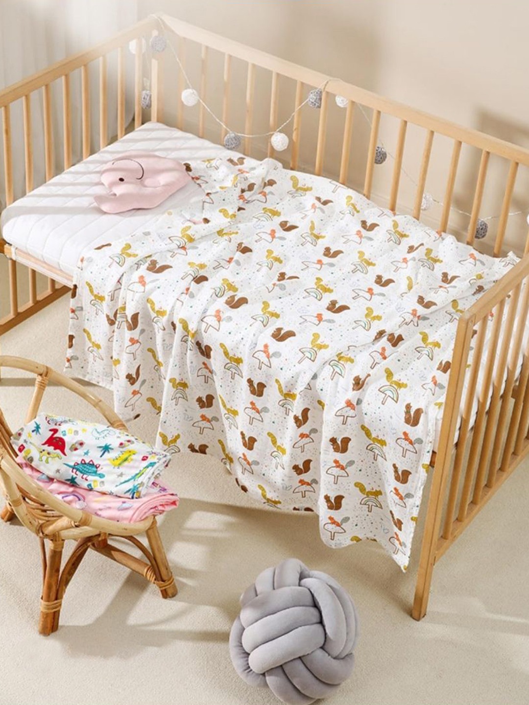 

GUCHIGU Infants Pack of 2 Pure Cotton Swaddles, White