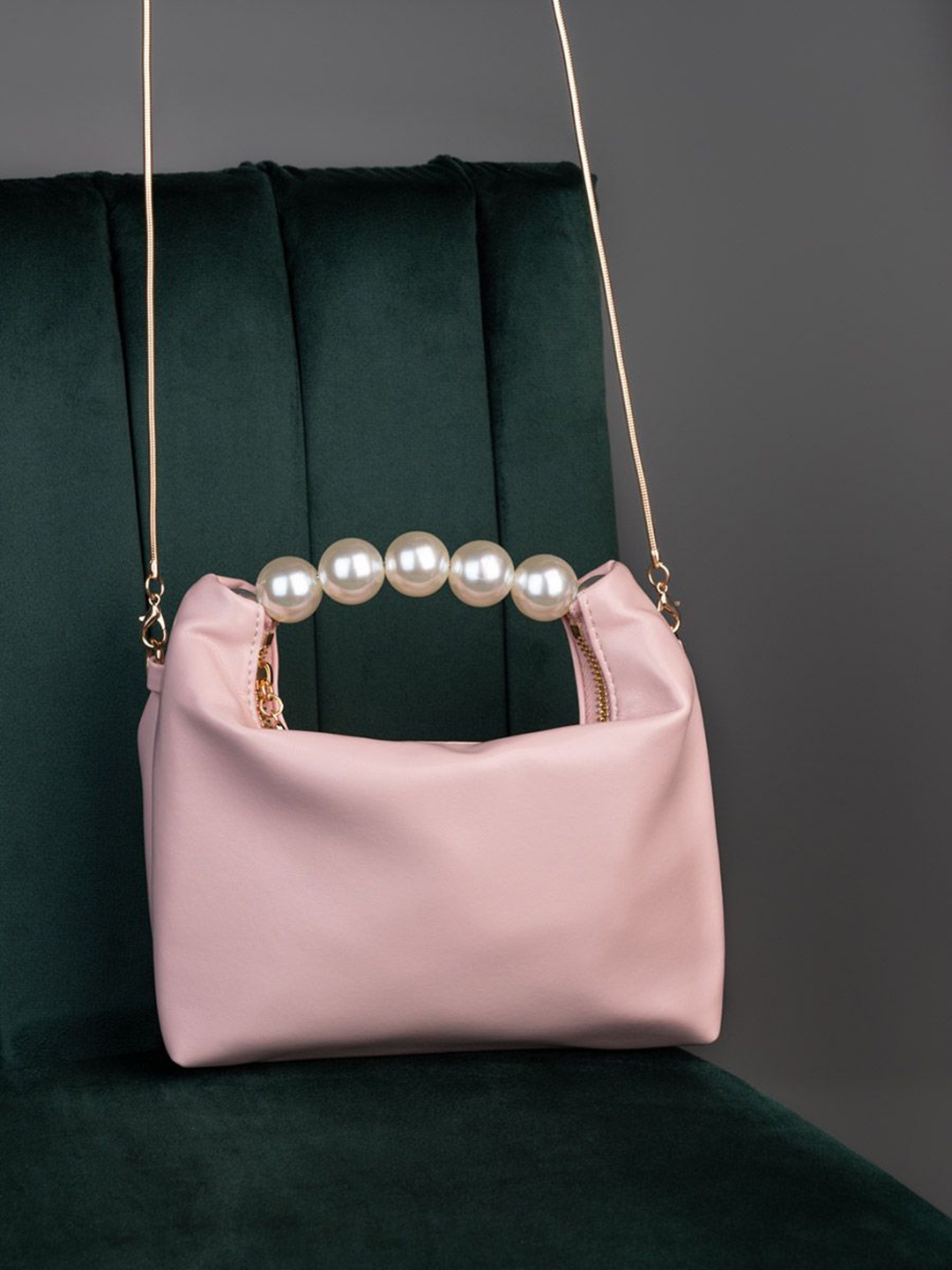 

Styli Structured Handheld Bag, Pink