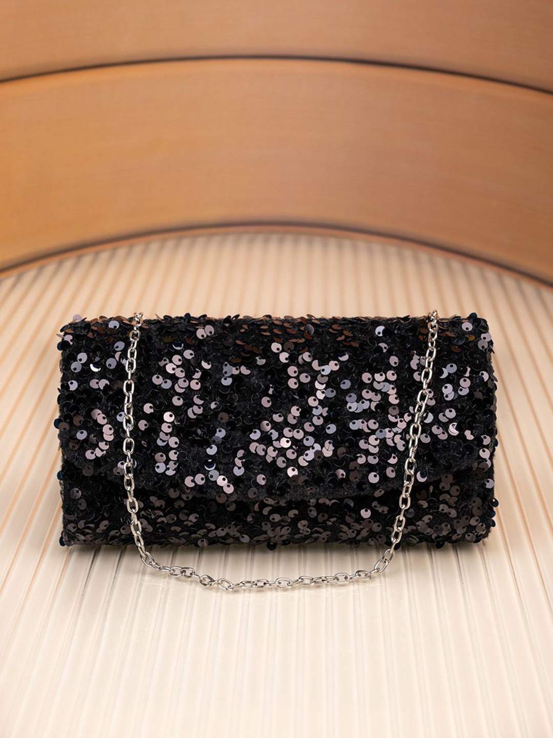 

Styli Embellished Crossbody Sling Bag, Black