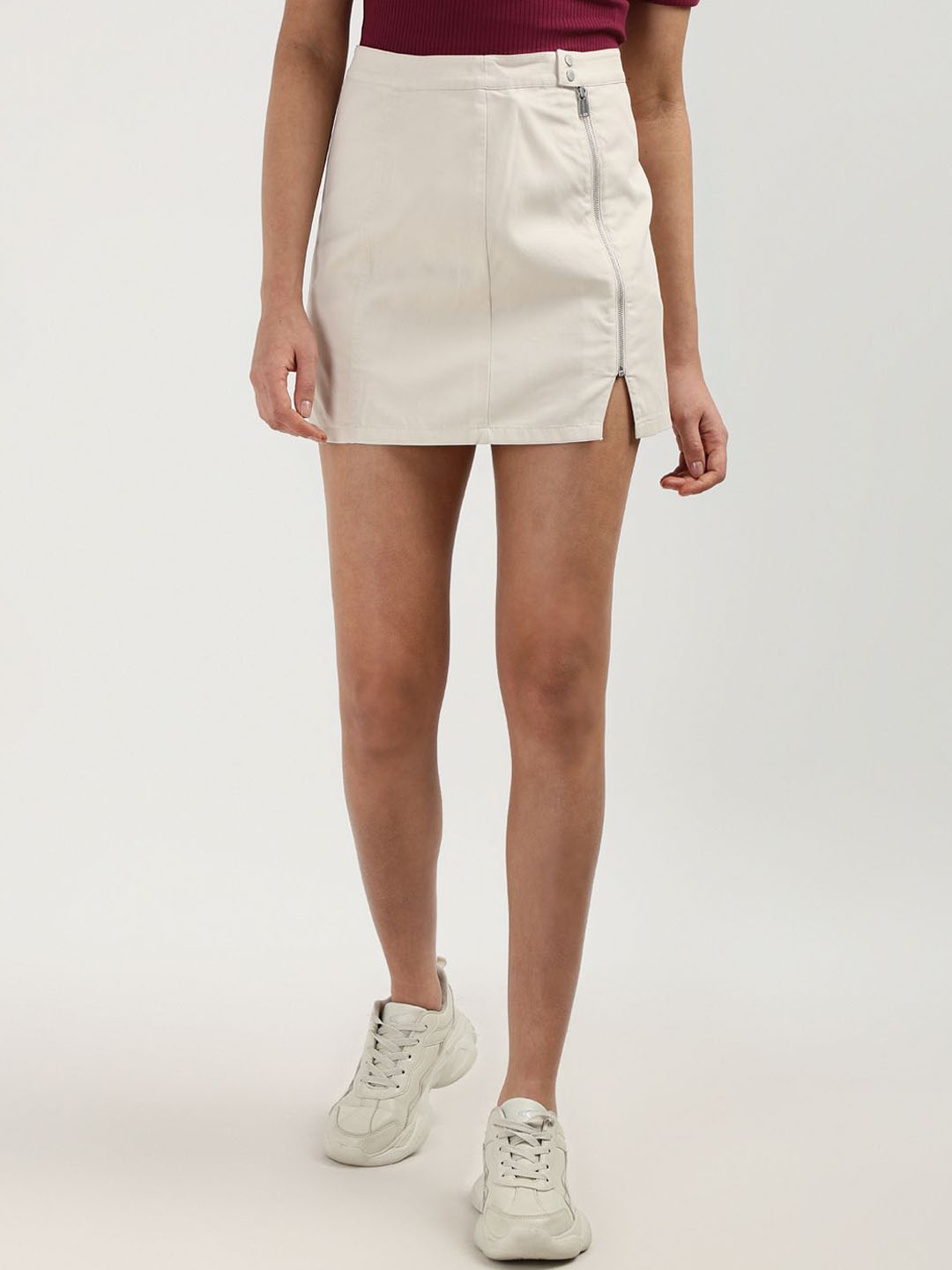 

Tommy Hilfiger Slim-Fit Straight Mini Skirts, Beige