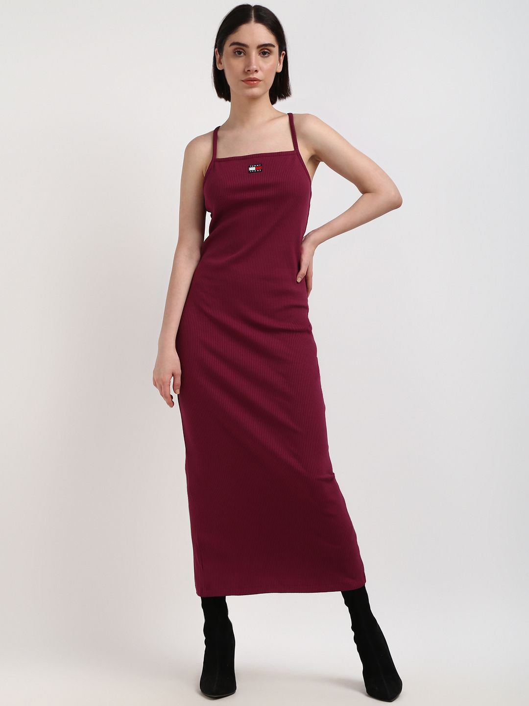 

Tommy Hilfiger Sleeveless Bodycon Maxi Dress, Burgundy