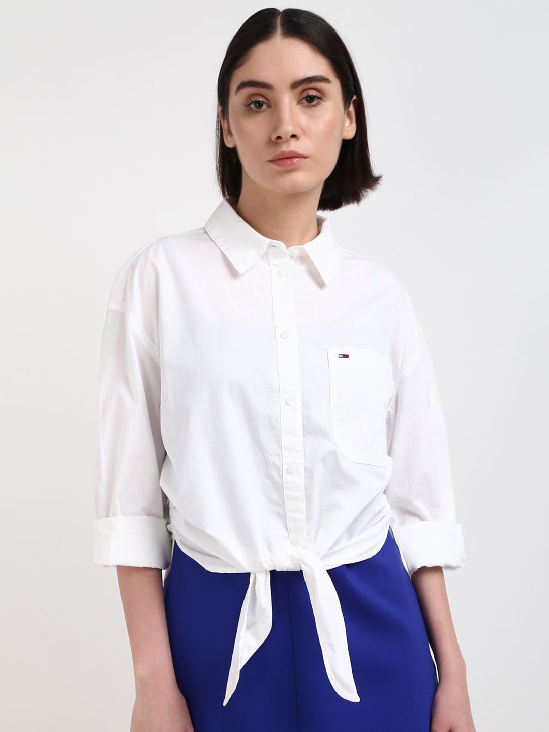 

Tommy Hilfiger Women Solid Opaque Casual Shirt, White