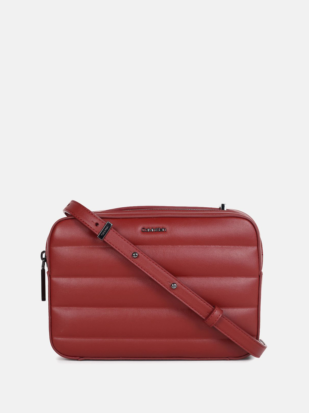 

Calvin Klein Structured Tote Bag with Quilted Detail, Red