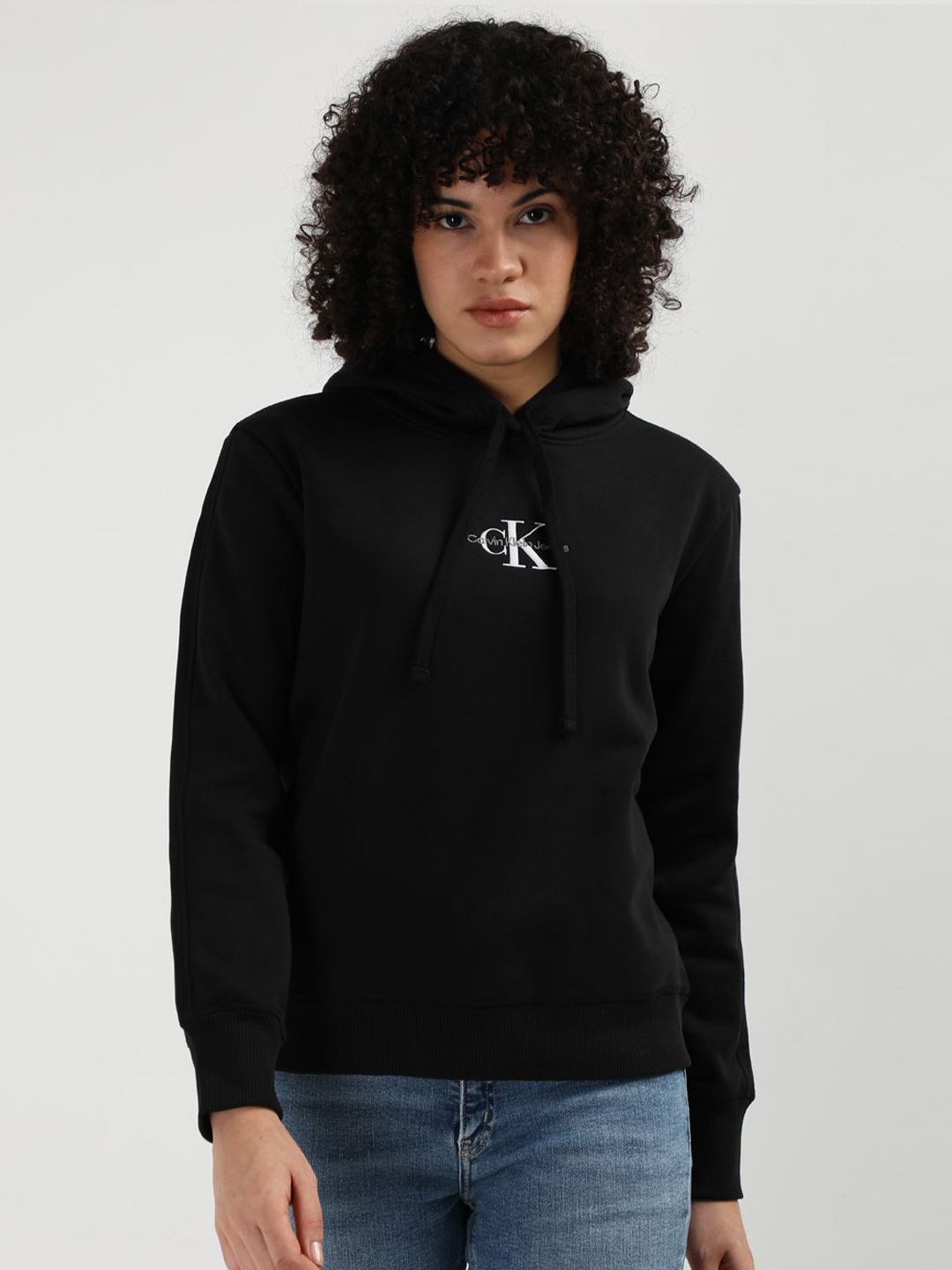 

Calvin Klein Jeans Women Hooded Sweatshirt, Black