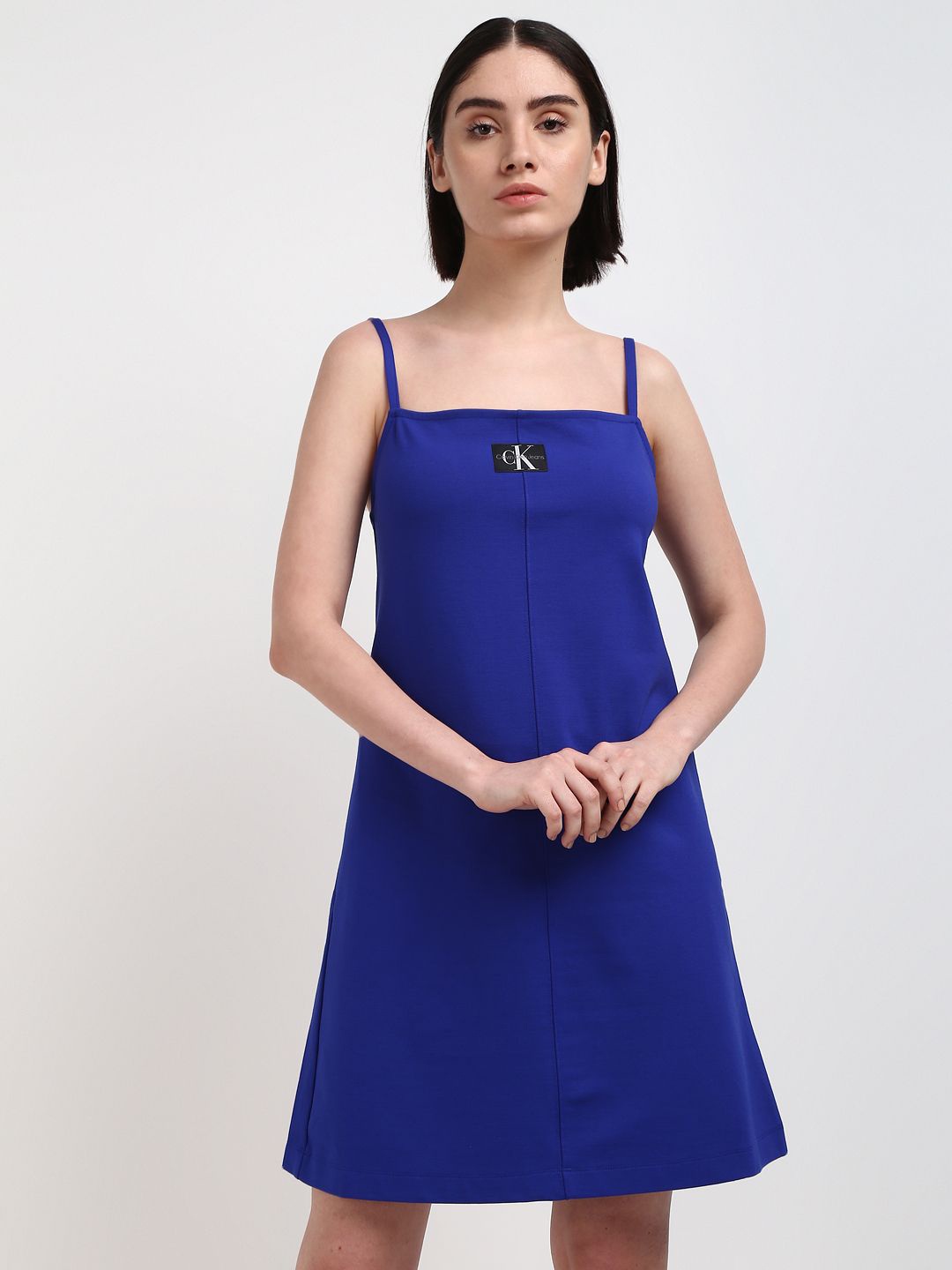 

Calvin Klein Jeans Shoulder Straps A-Line Dress, Blue