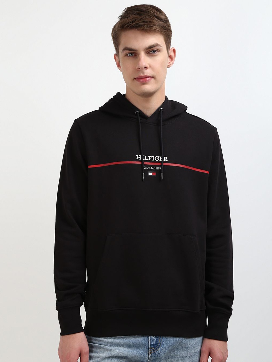 

Tommy Hilfiger Men Hooded Long Sleeves Sweatshirt, Black