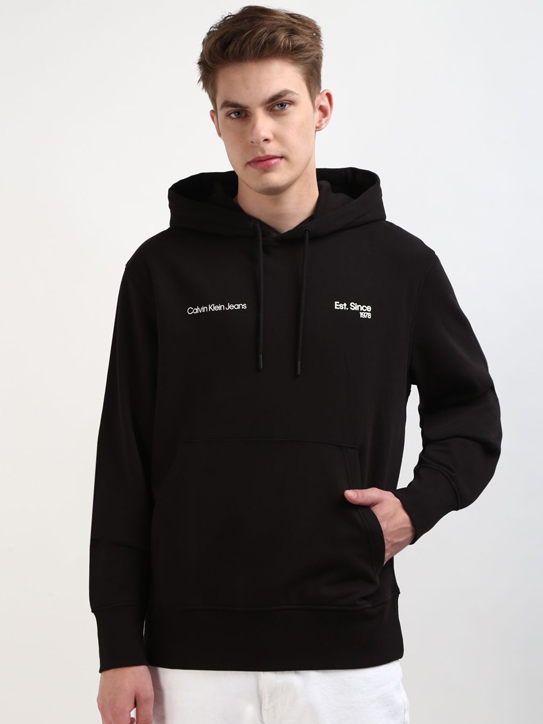 

Calvin Klein Jeans Men Hooded Sweatshirt, Black