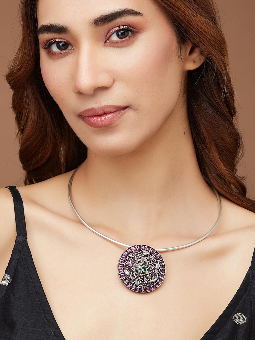 

Fabindia Stone-Studded Necklace, Silver