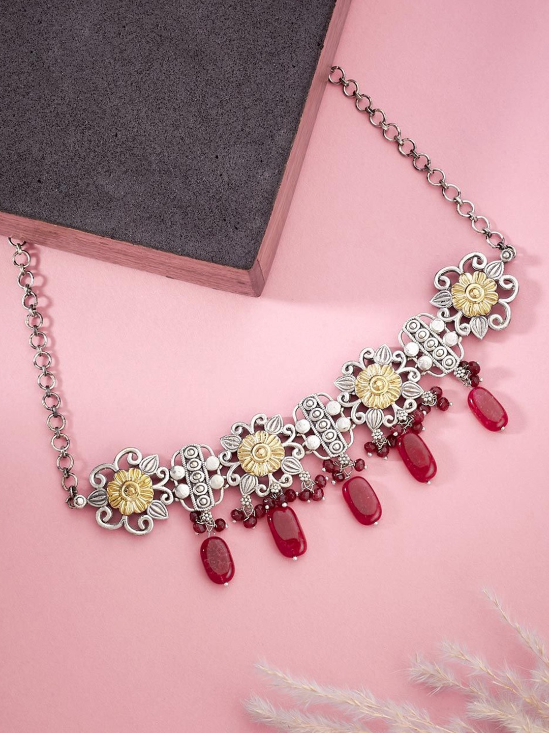 

Fabindia Stone-Studded Necklace, Pink