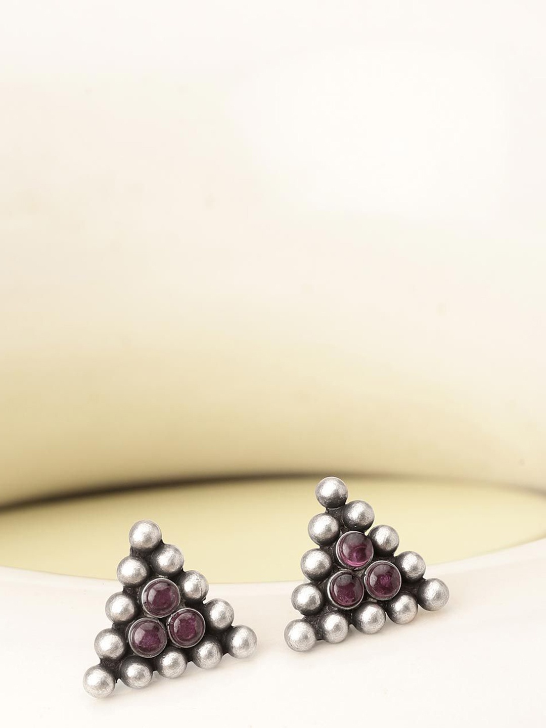 

Fabindia Silver Contemporary Studs Earrings