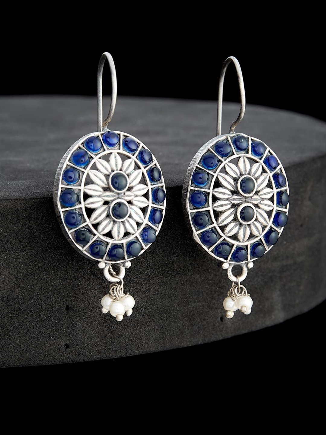 

Fabindia Artificial Beads Drop Earrings, Silver