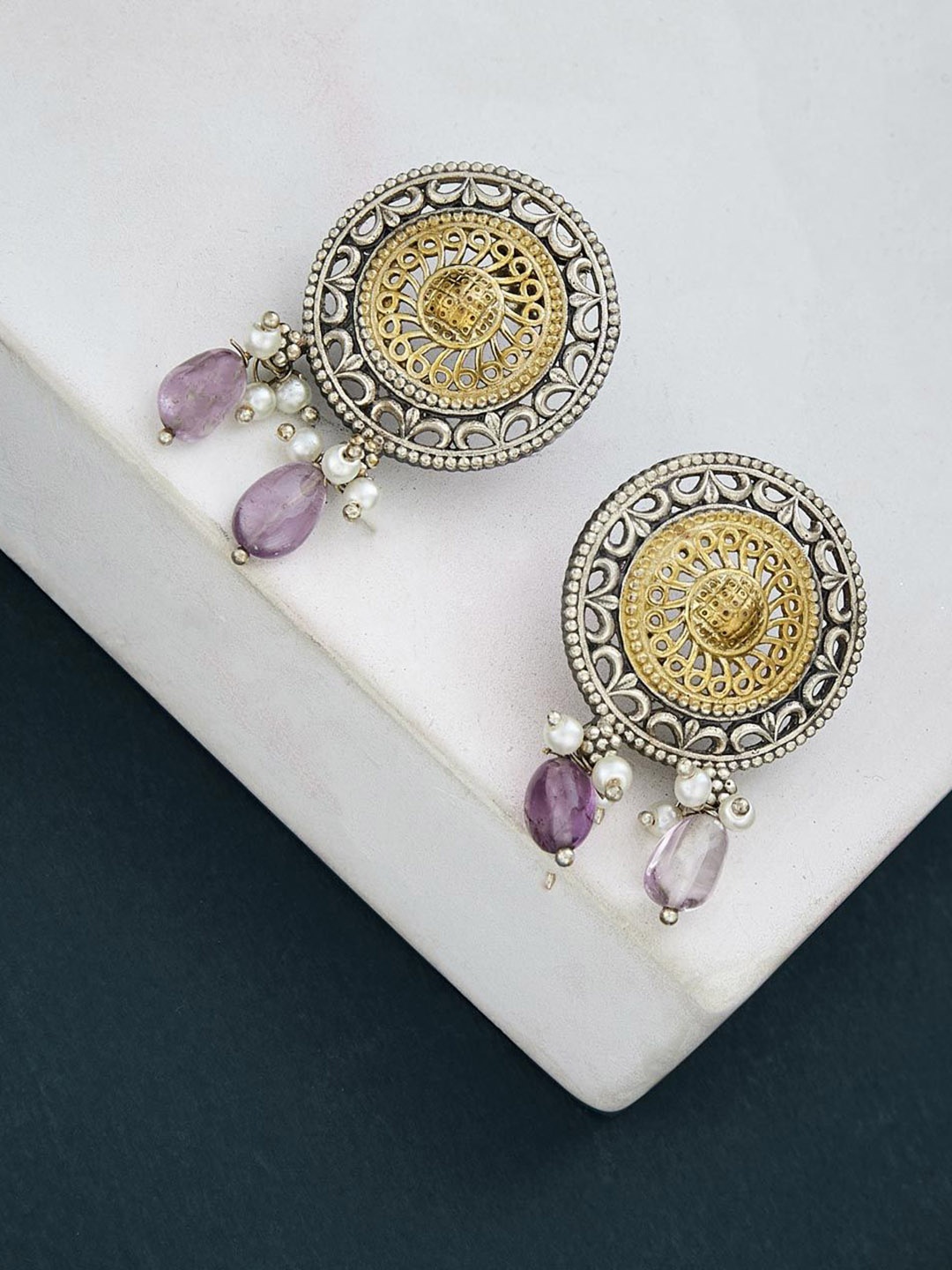 

Fabindia Antique Drop Earrings, Gold