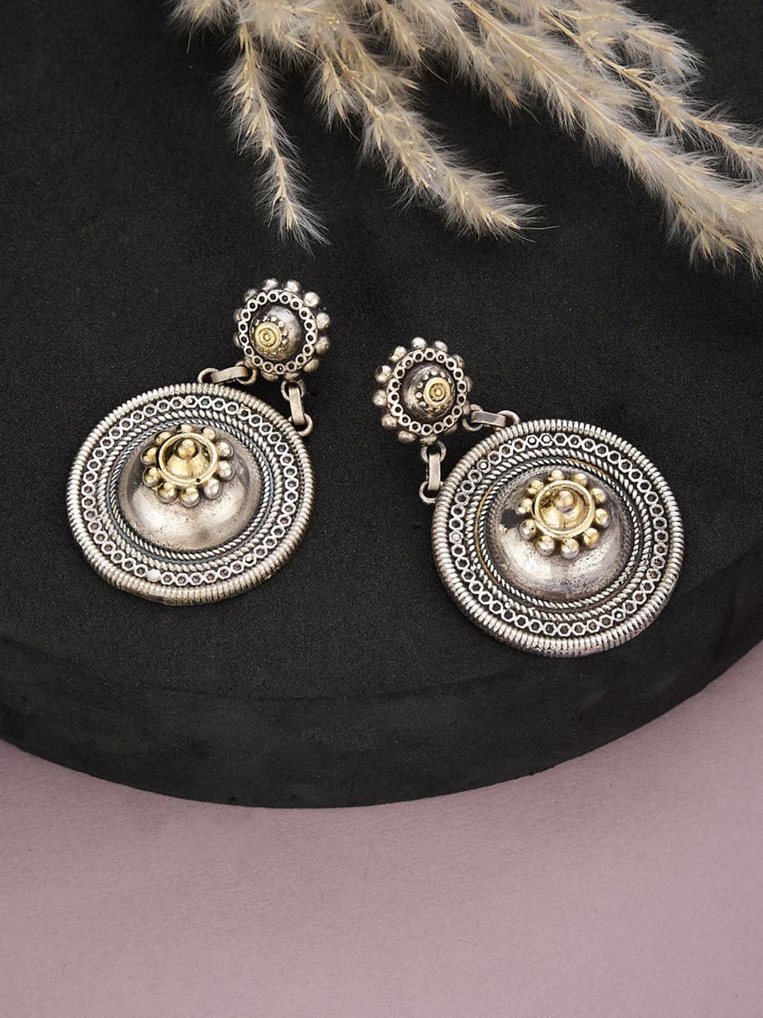 

Fabindia Contemporary Metal Drop Earrings, Silver