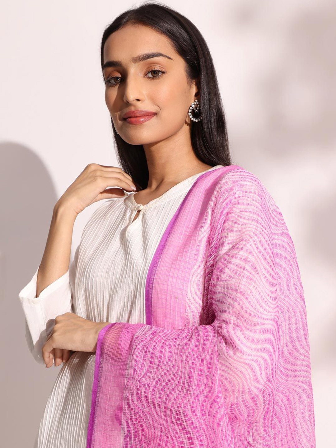

Fabindia Bandhani Printed Dupatta, Purple