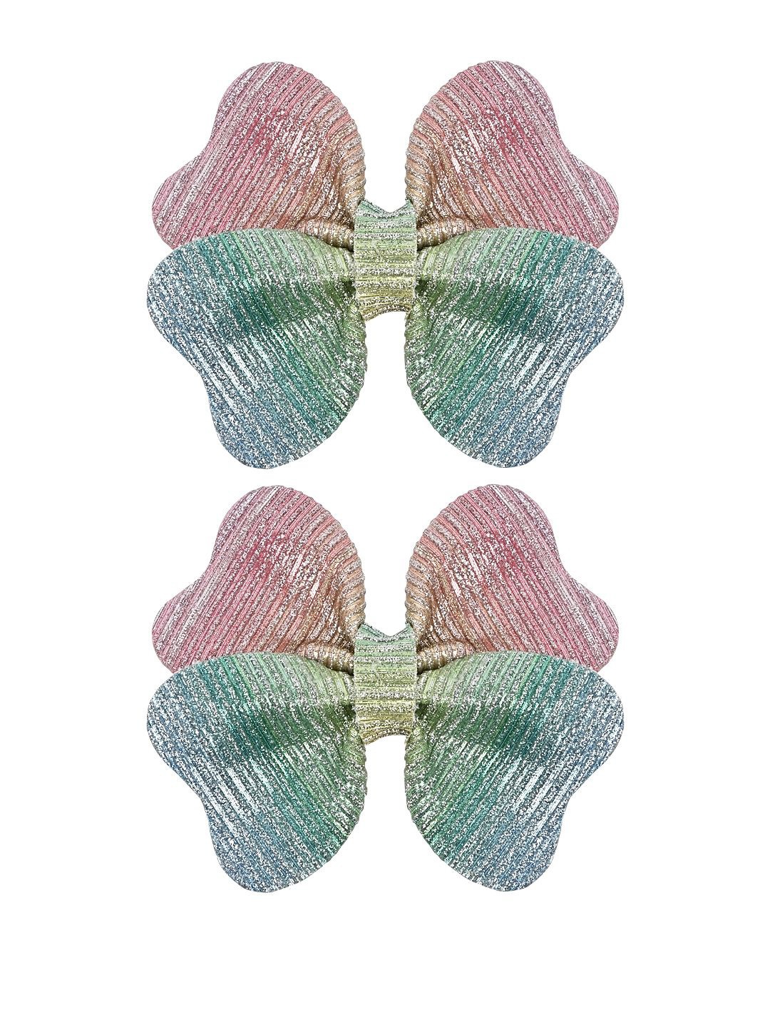 

Aye Candy Set Of 2 Girls Embellished Alligator Hair Clip, Pink
