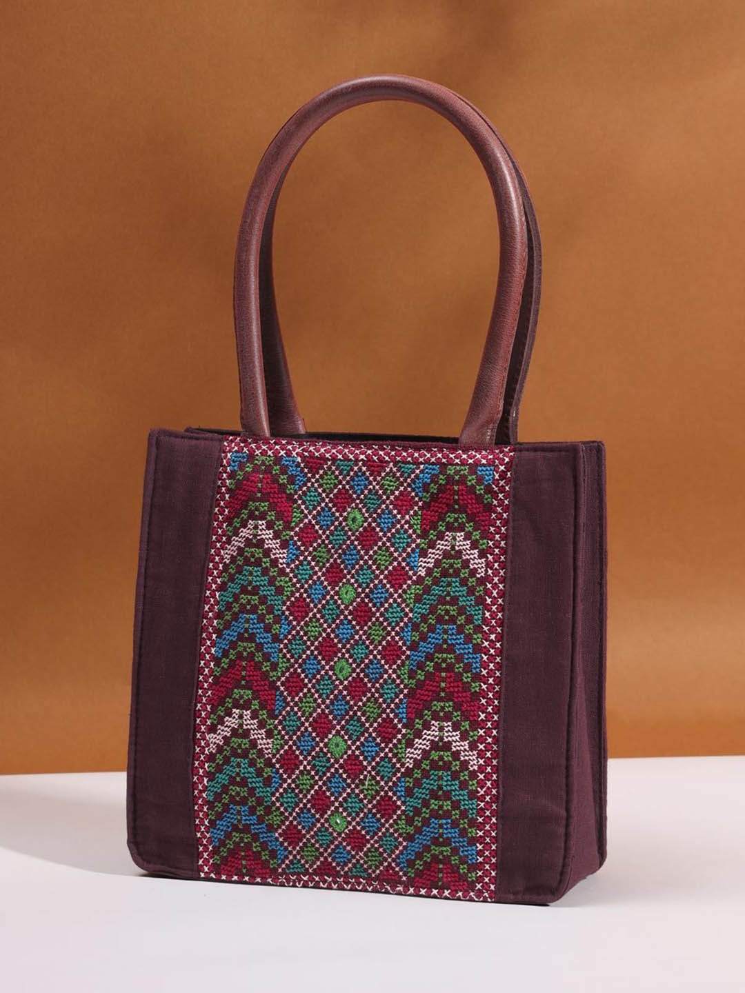 

Fabindia Structured Shoulder Bag, Maroon