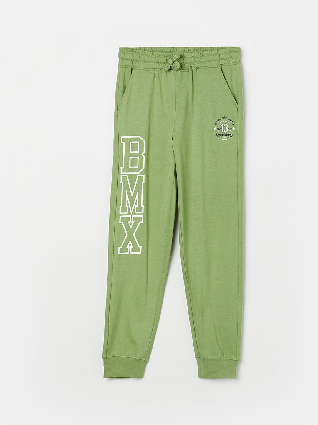 

Fame Forever by Lifestyle Boys Printed Pure Cotton Joggers, Olive