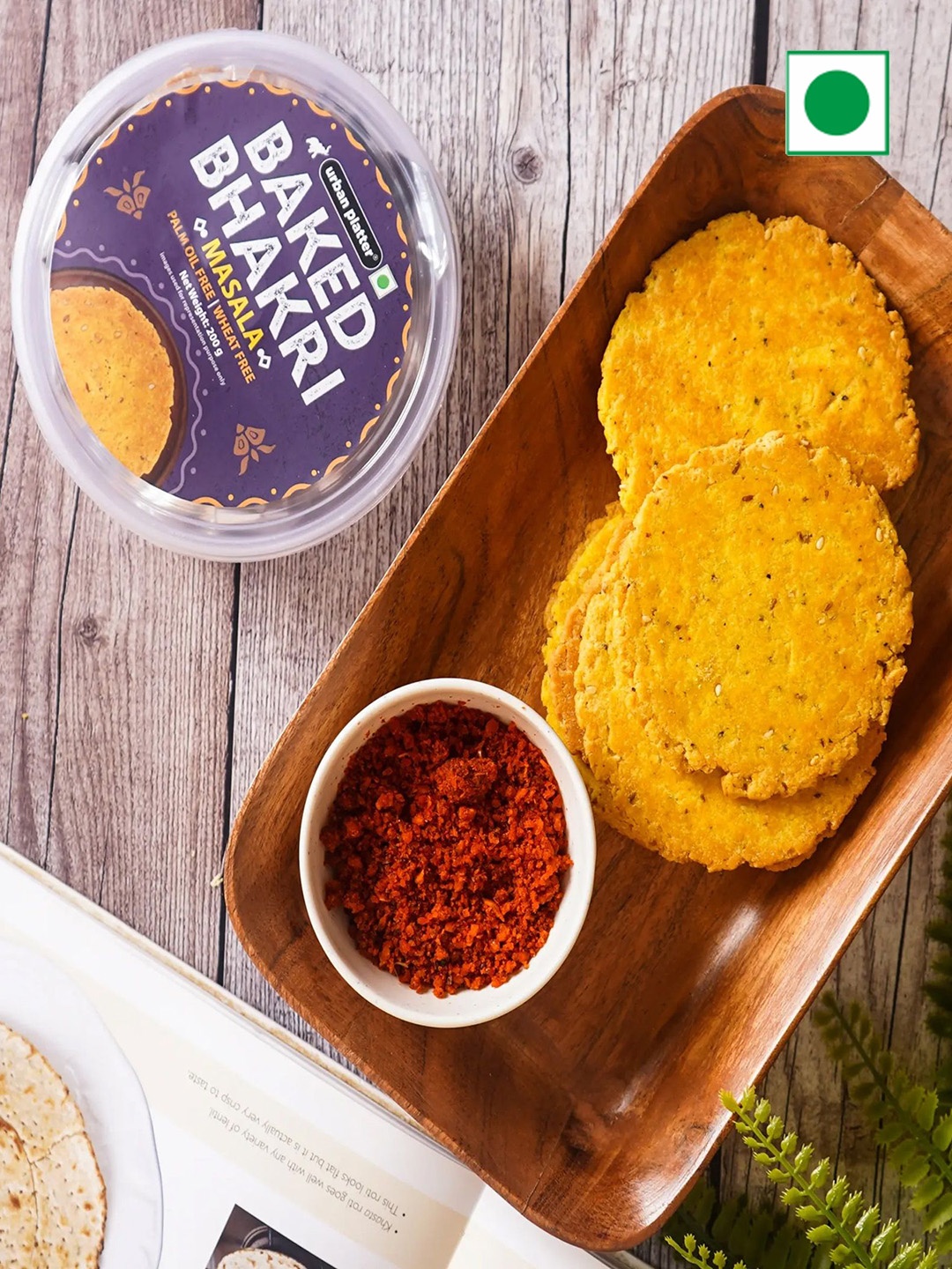 

URBAN PLATTER Baked Masala Bhakri-200g, Assorted