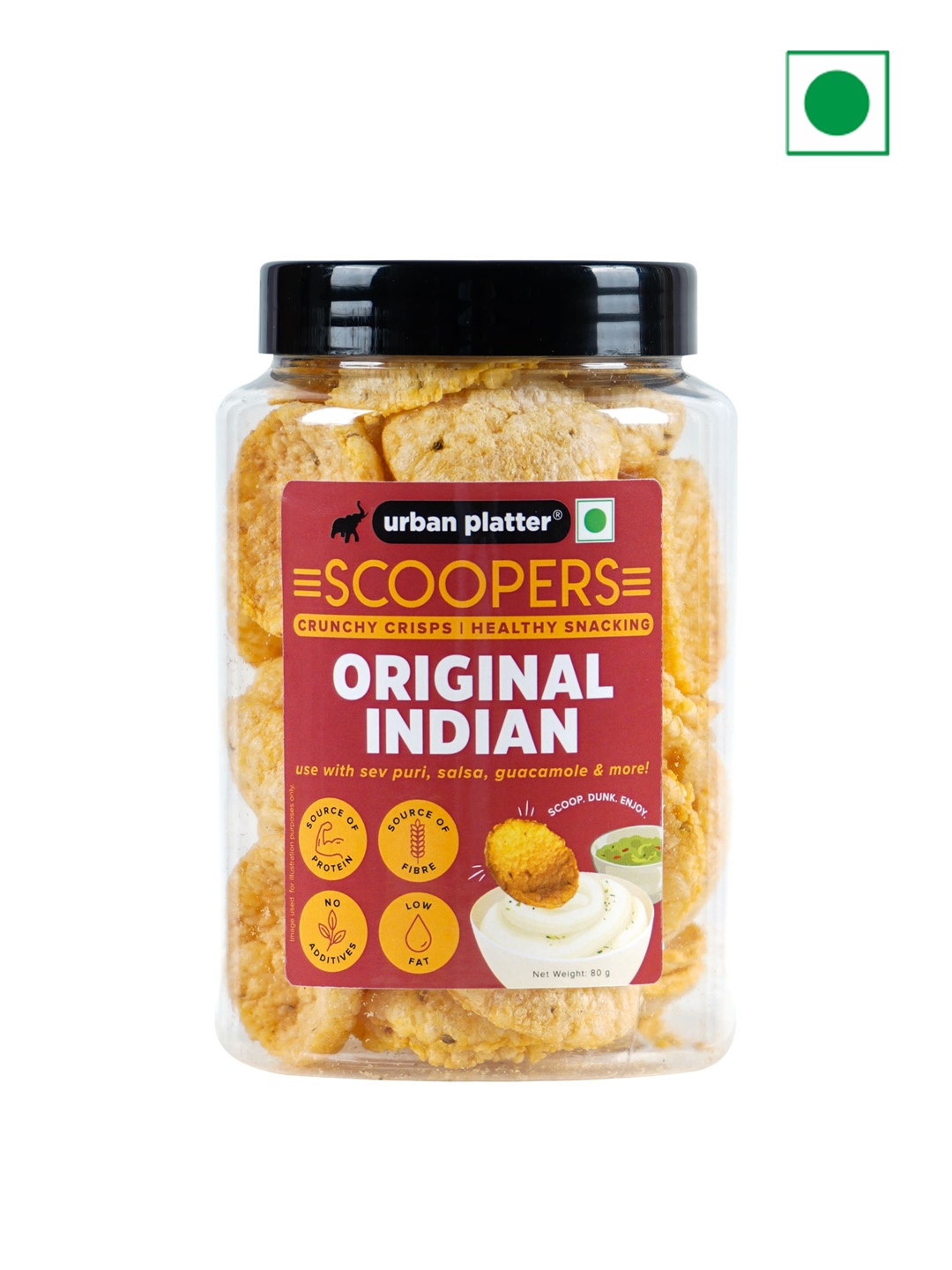 

URBAN PLATTER Scoopers Original Indian - 80g, Orange