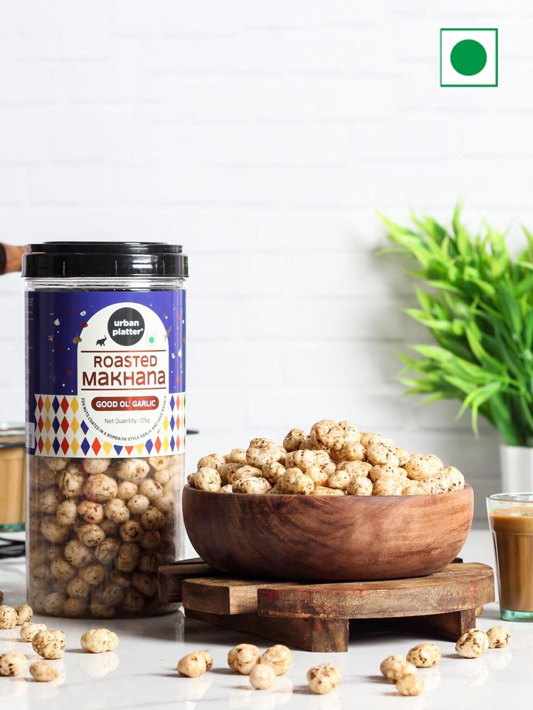 

URBAN PLATTER Assorted Roasted Makhana Good Ol' Garlic - 125g