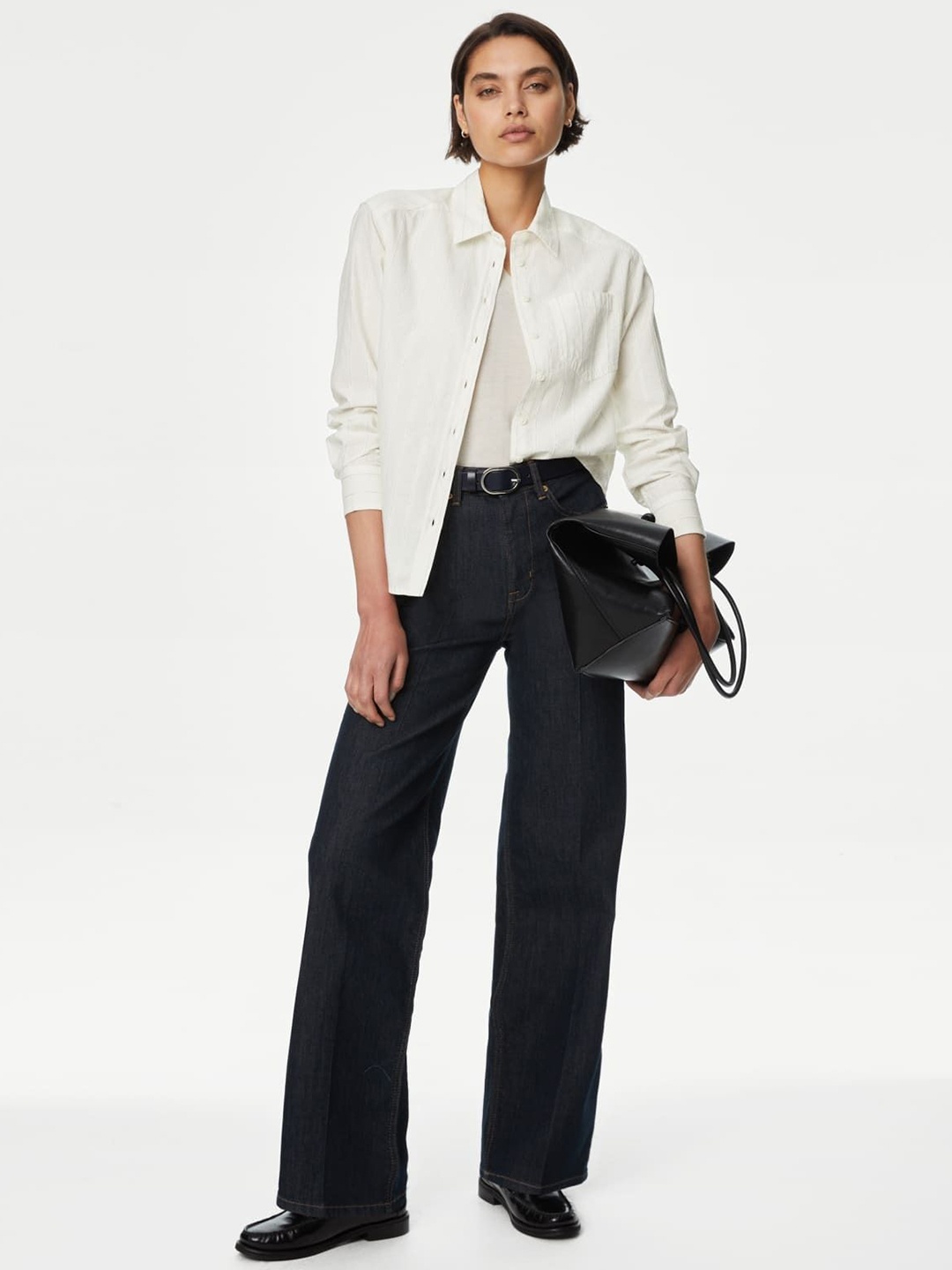

Marks & Spencer Women Opaque Casual Shirt, White