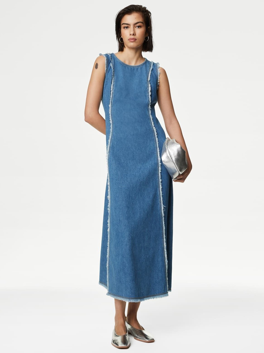 

Marks & Spencer Round Neck Maxi Dress, Blue