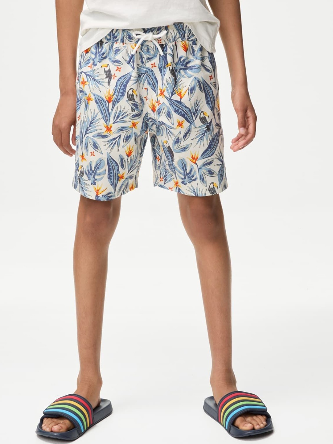 

Marks & Spencer Boys Tropical Printed Swim Bottoms, Blue