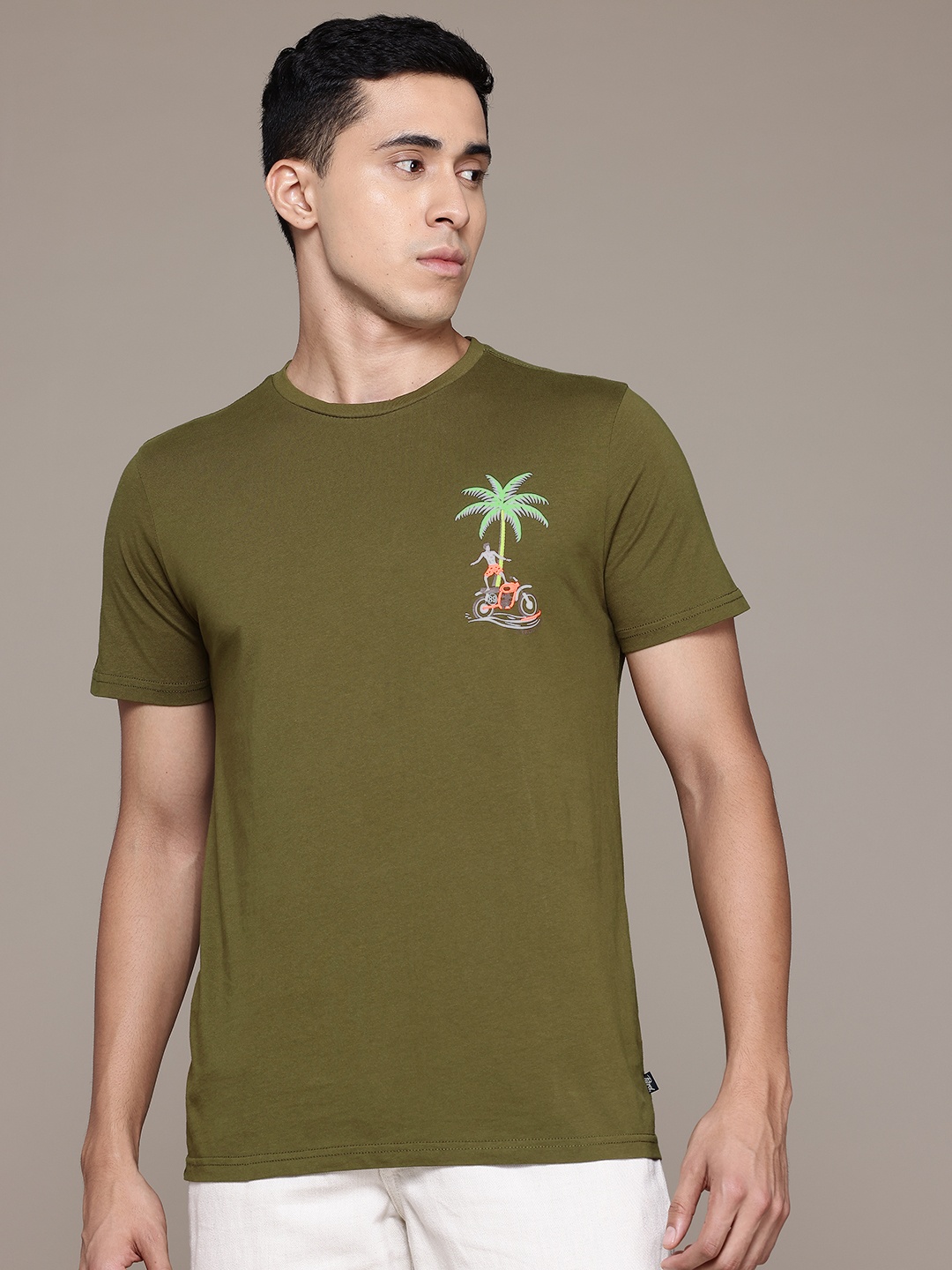 

Petrol Pure Cotton T-shirt, Olive