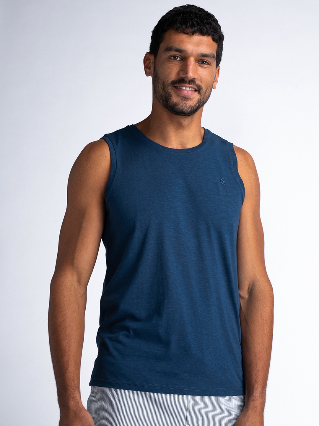 

Petrol Pure Cotton T-shirt, Blue