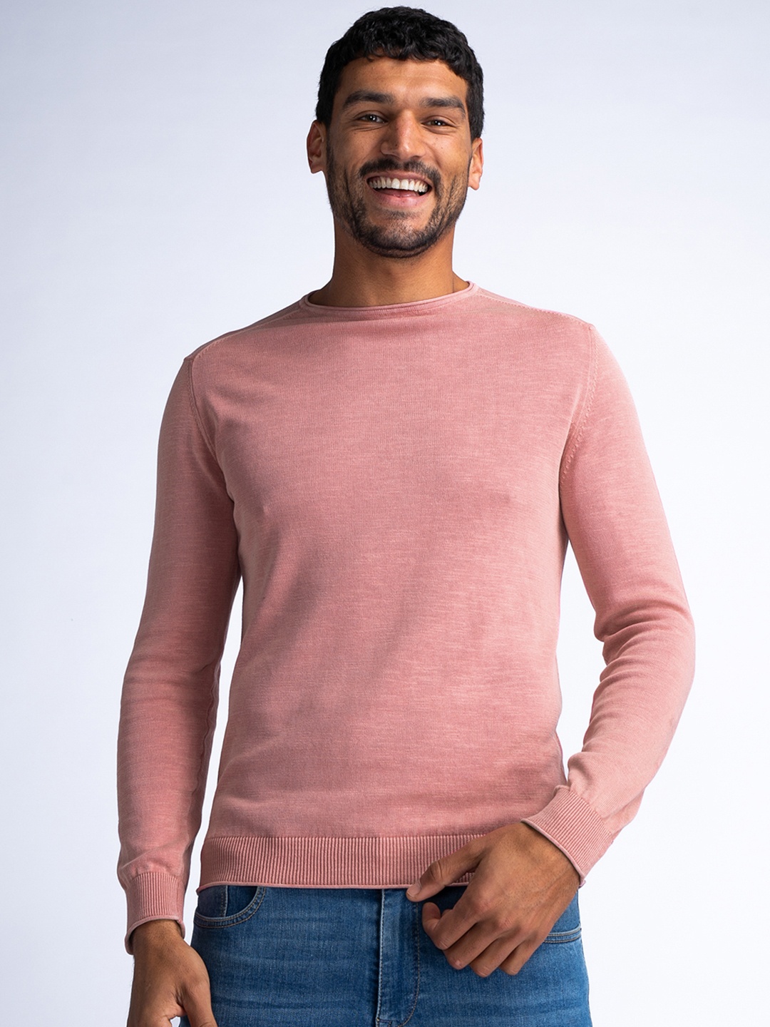 

Petrol Pure Cotton Pullover, Rose