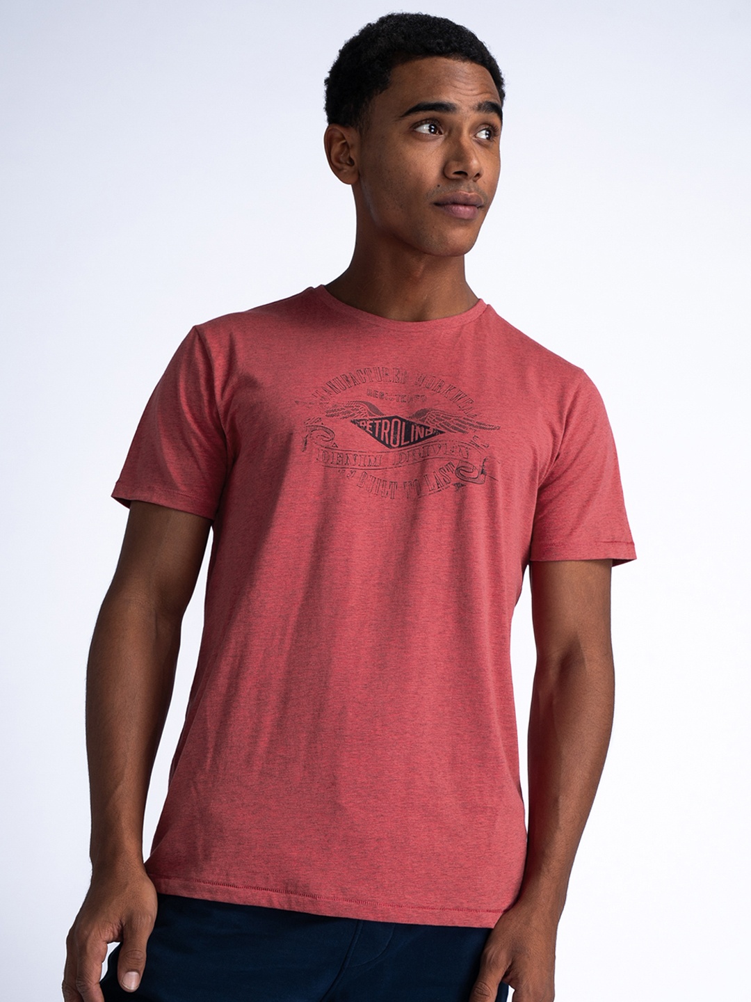 

Petrol Typography Printed T-shirt, Pink