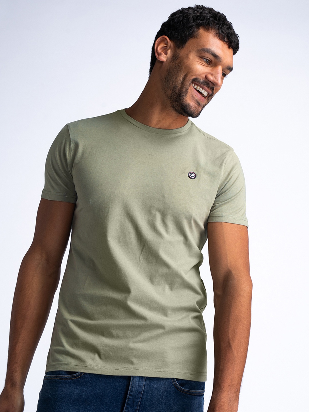 

Petrol Pure Cotton T-shirt, Olive