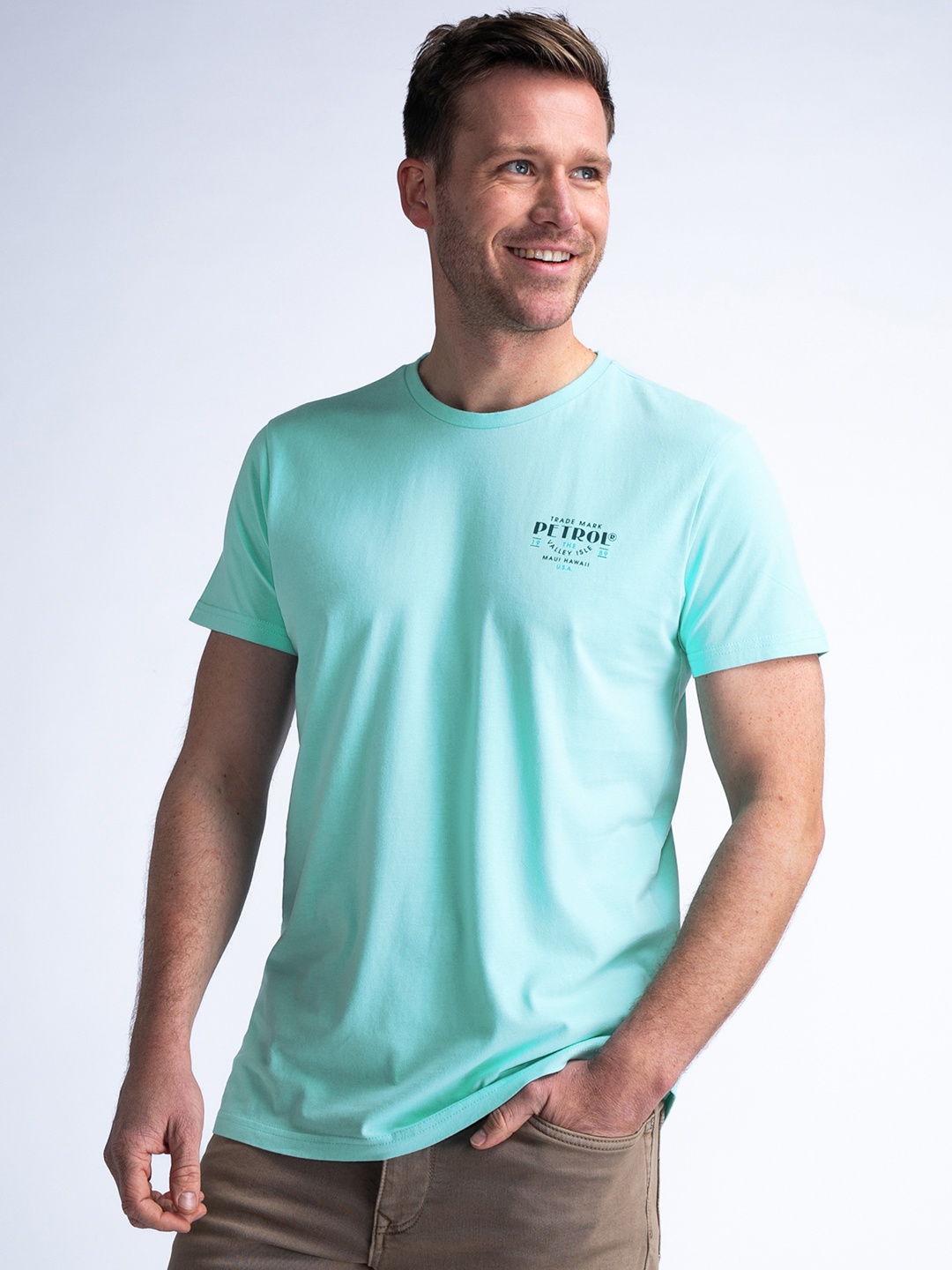 

Petrol Regular Fit Typography Printed Pure Cotton T-shirt, Blue