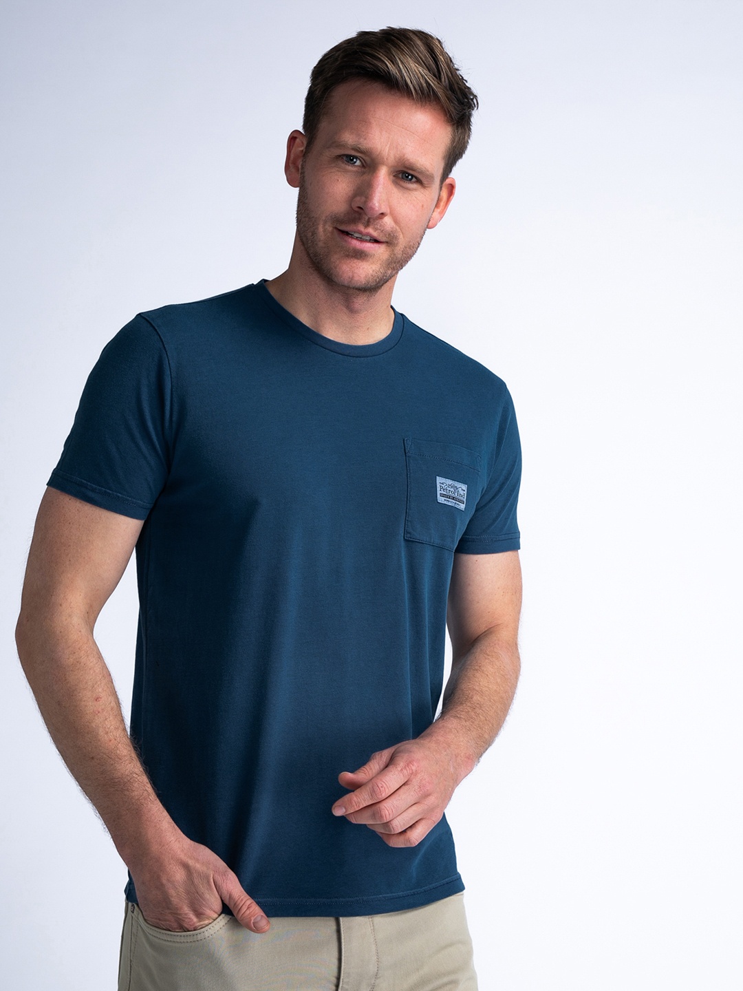 

Petrol Pure Cotton Pocket T-shirt, Teal