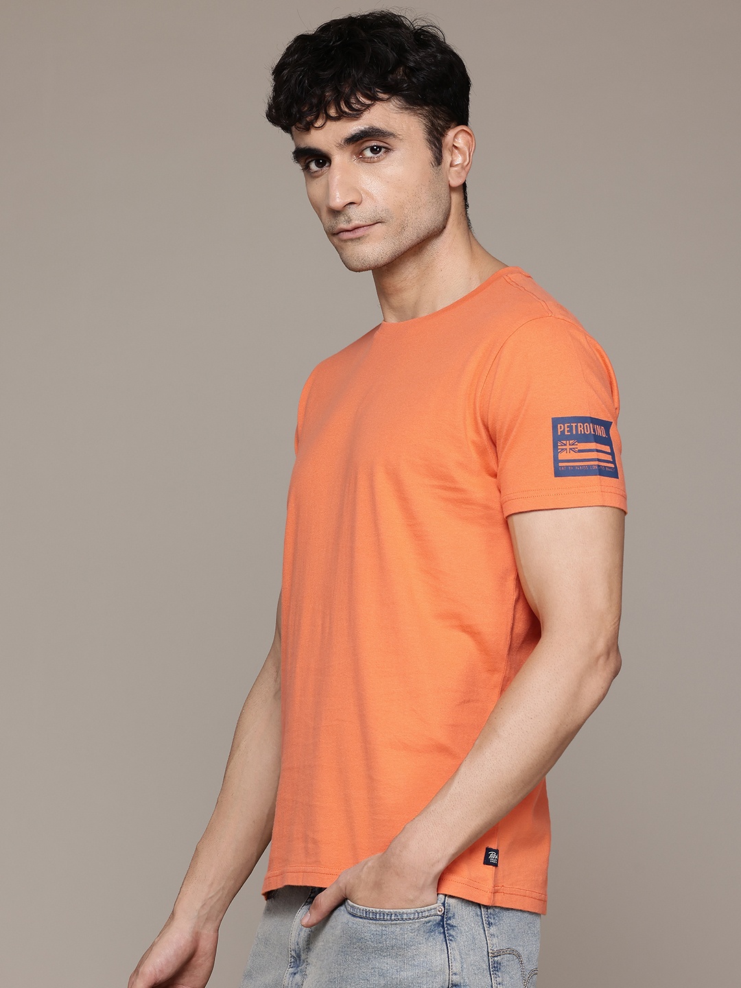 

Petrol Pure Cotton T-shirt, Orange
