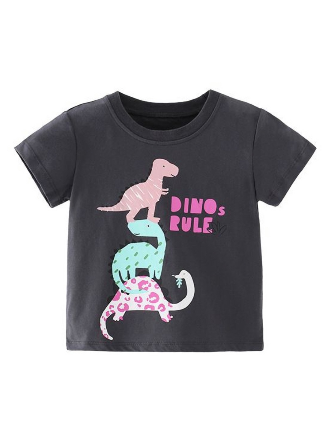 

StyleCast Girls Animal Printed Round Neck T-shirt, Black