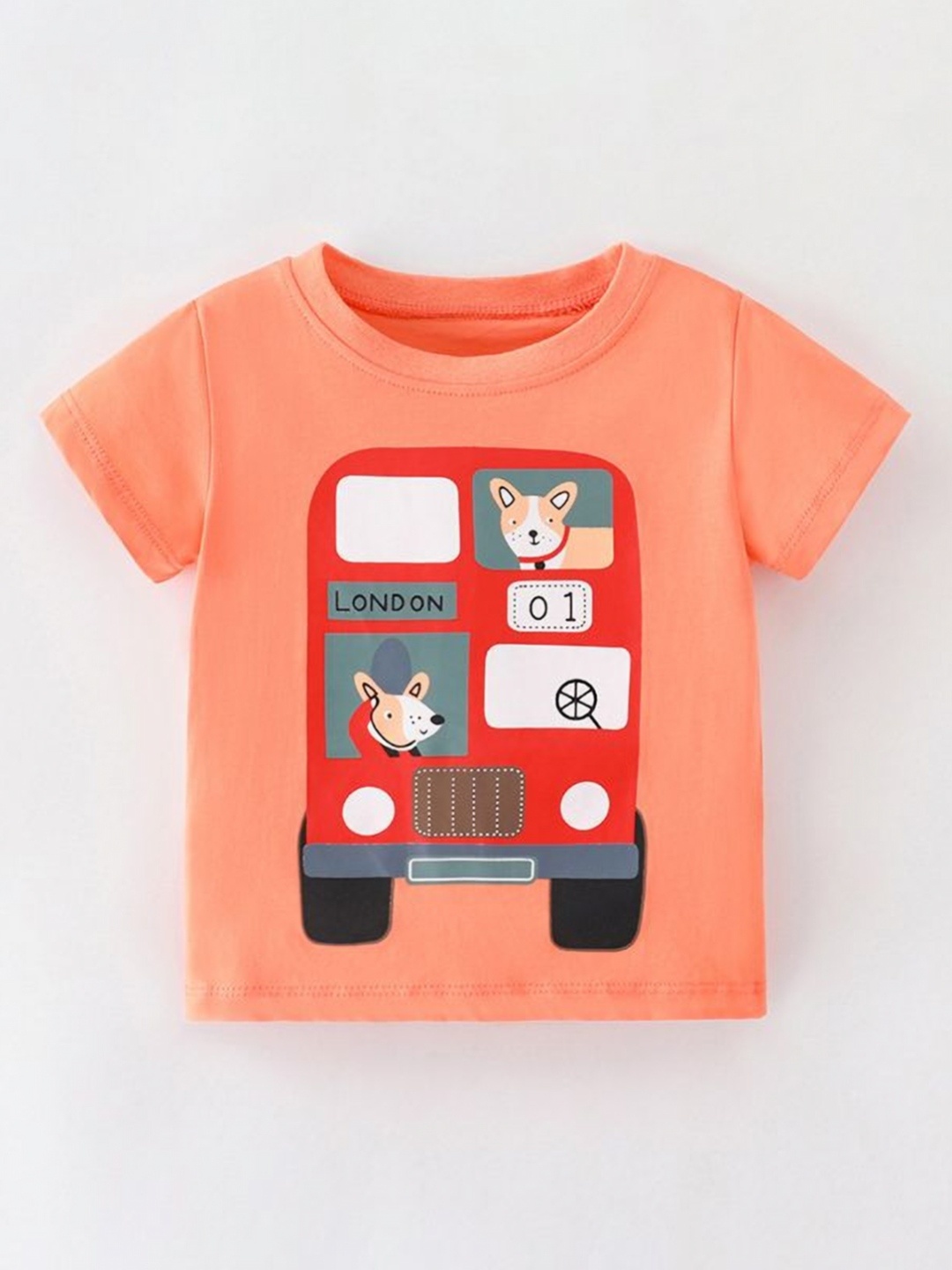 

StyleCast Boys Graphic Printed Round Neck T-shirt, Coral