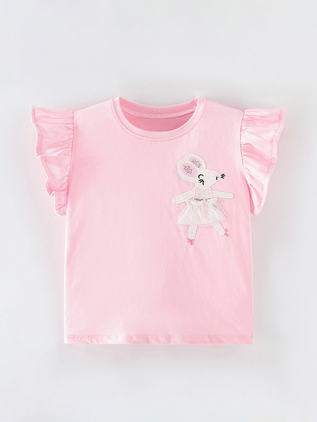 

StyleCast Girls Solid Round Neck T-shirt, Pink