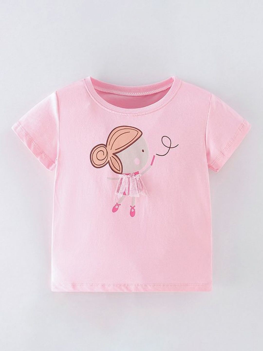

StyleCast Girls Graphic Printed Round Neck T-shirt, Pink
