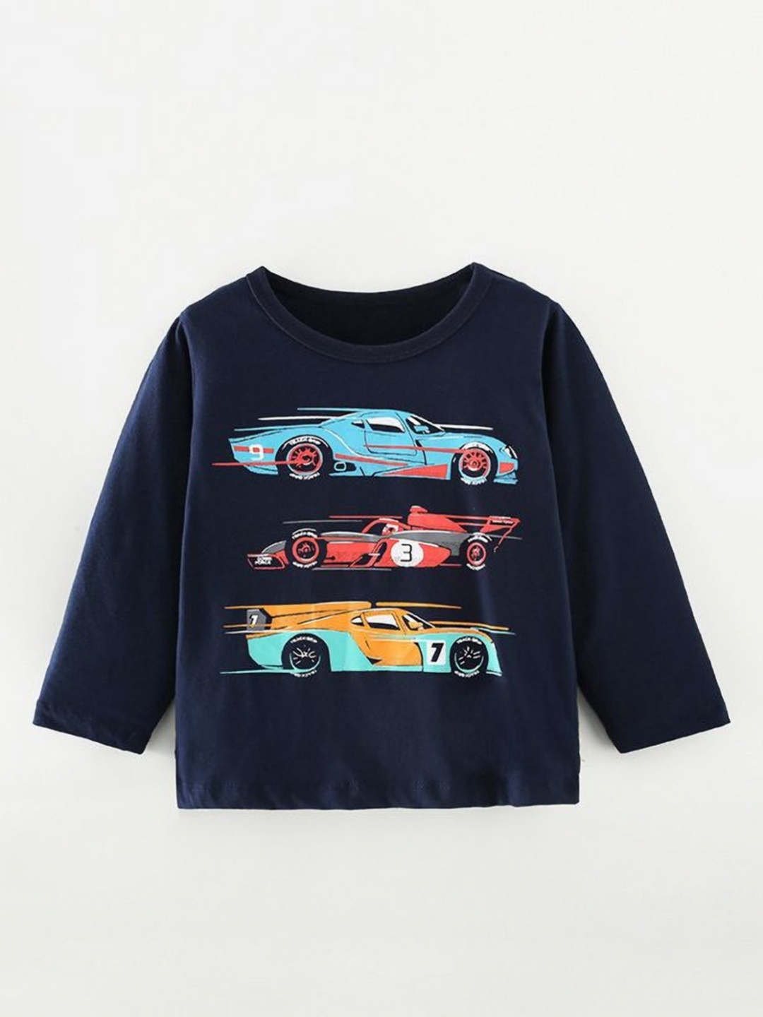 

StyleCast Boys Printed Indigo Round Neck Cotton T-shirt, Navy blue