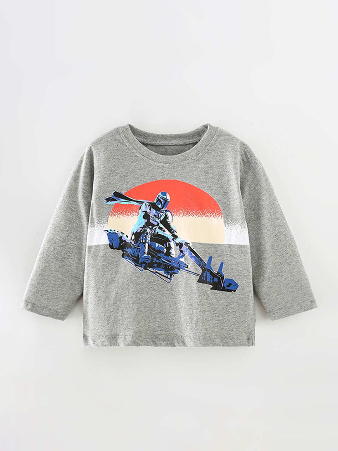 

StyleCast Boys Graphic Printed Round Neck Cotton T-shirt, Grey