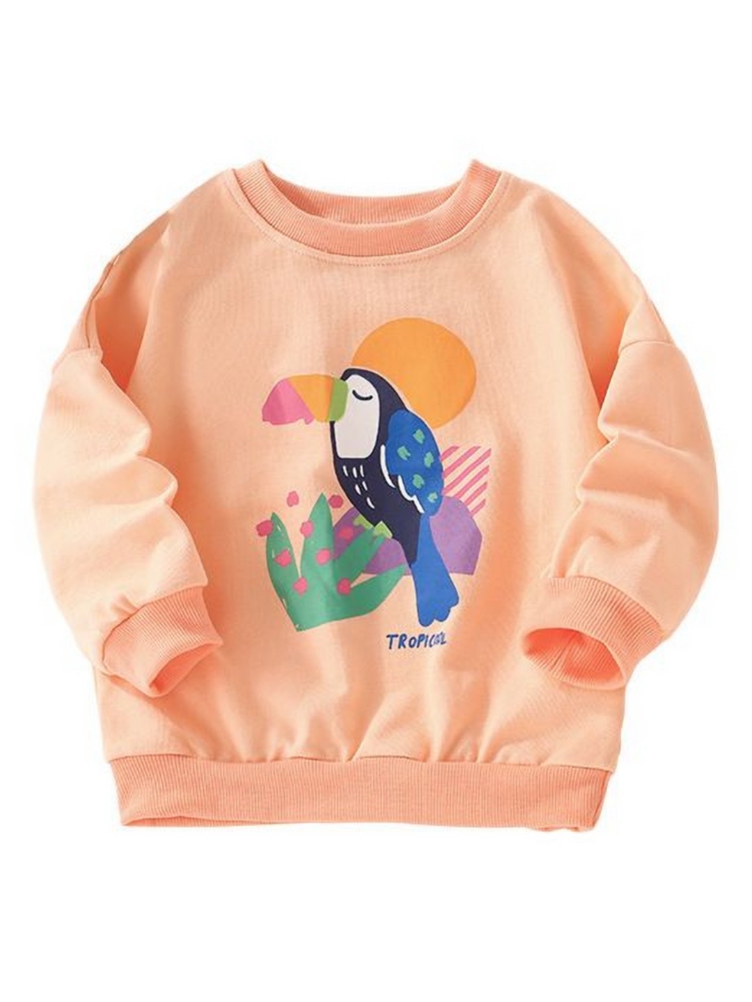 

StyleCast Girls Printed Round Neck Cotton T-shirt, Orange