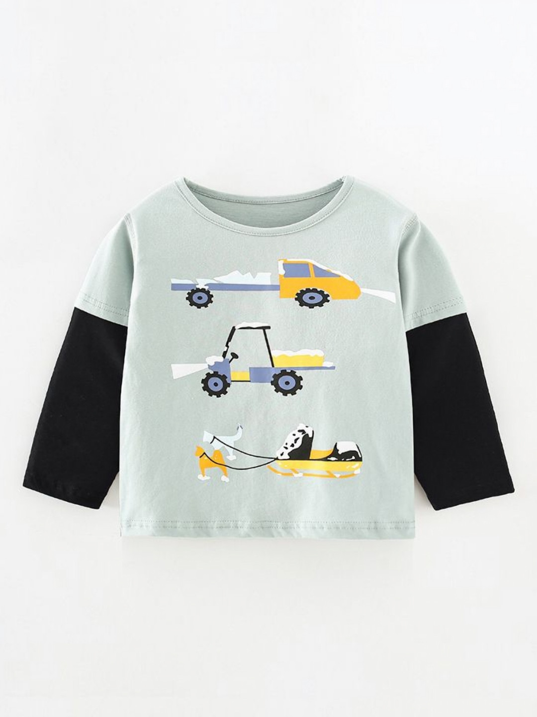 

StyleCast Boys Self Design Solid Round Neck Cotton T-shirt, Grey