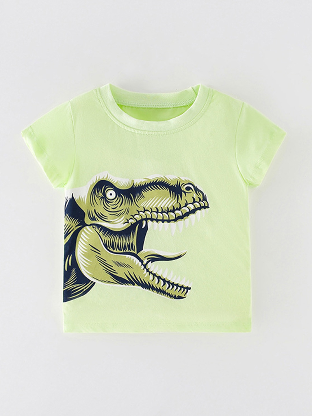 

StyleCast Boys Humour and Comic Printed Round Neck Cotton T-shirt, Green